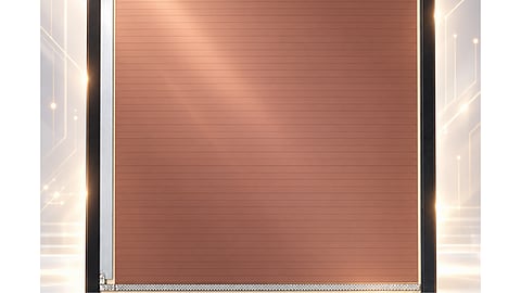 The 30 × 30 cm submodule achieved 23.5% certified stabilized efficiency, measured over a 676 cm² aperture area.