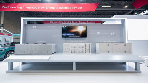 BYD's booth at Solar & Storage Live UK 2026, Birmigham