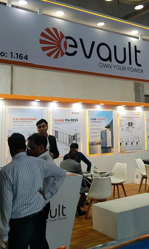 eVault's booth at The Battery Show.