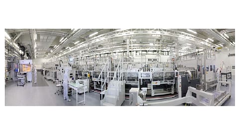 The 410 W record HJT module performance was achieved using 72 heterojunction cells that were made on industrial Meyer Burger cell manufacturing equipment at CEA National Solar Energy Institute (INES). (Photo Credit: CEA P. Avavian/Meyer Burger)