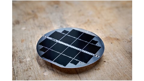 Fraunhofer ISE has broken its earlier efficiency record for a III-V/Si tandem solar cell.  It reached 25.9% efficiency, a 1.6% point improvement over the level it reached in Aug. 2019. (Photo Credit: Fraunhofer ISE)