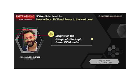 Presenting at TaiyangNews Virtual Conference on 500W+ Modules, LONGi Solar’s senior sales manager Juan Carlos Gonzalez provided background information and discussed the design aspects of Hi-MO5, the latest module series from LONGi, the Chinese vertically integrated module manufacturer’s solution for 500 W+ modules, it launched end of June.