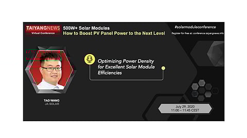 JA Solar introduced its latest DeepBlue 3.0 PV module series, the top model of which has a power rating of 545 W, in May 2020. In his presentation at the TaiyangNews 500W+ Solar Module Conference, Tao Wang provided background on the DeepBlue 3.0 series modules and the design elements.