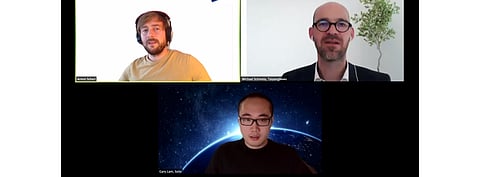 String inverters are not only a good fit for utility scale solar power projects they also show several advantages over central inverters, going by the deliberations shared by Armin Scherl of Enerparc (top left) and Gary Lam of Ginlong Solis (bottom center) during a TaiyangNews webinar on Advantages of String Inverters in Utility-Scale Solar Plants, hosted by Managing Director Michael Schmela. (Photo Credit: TaiyangNews)