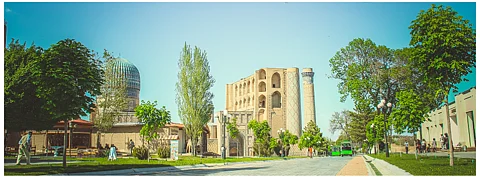 Several global solar PV industry players have made a beeline for some market share in Uzbekistan under the 2 solar PV tenders the country launched earlier this year. Pictured is Guri Amir Samarkand in Uzbekistan. (Photo Credit: Uzbekistan Travel)