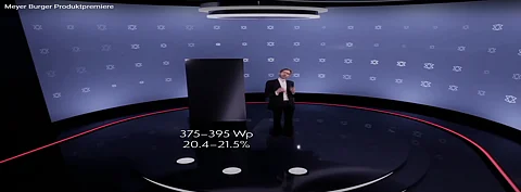 All home grown: Unlike any other module maker, Meyer Burger, has employed its know how and proprietary HJT technology including production equipment for manufacturing its modules, which it launched today in an online show. Its managing director Moritz Borgmann presented the three new module variants - White, Black and Glass –” with a power rating between 390 W to 400 W and up to 21.8% efficiency (source: Meyer Burger).