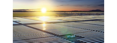 SRP says it is in the process of procuring 1.025 GW additional solar power capacity from solar developers as part of its revised 2025 target for utility scale solar. Pictured is the sPower Sandstone Solar Energy Project. (Photo Credit: SRP)