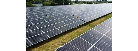 Pictured is the 5.6 MW solar farm (in the picture) commissioned by Enerpower in Ireland. Once Statkraft commissions its 200 MW PV project that’s currently under construction, it is likely to become the largest operational PV project in the country. (Photo Credit: Enerpower)
