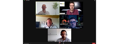 TaiyangNews’ Michael Schmela engaged in a panel discussion on the Rationale for Made in EU Concepts and Technologies with Insolight’s Laurent Coulot, ISC Konstanz’s Radovan Kopecek, Enel Green Power’s Andrea Canino, and Fraunhofer-ISE’s Tobias Fellmeth on day 1 of the TaiyangNews What's Hot in European Solar R&D Conference. (Photo Credit: TaiyangNews)