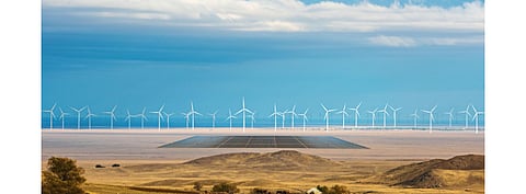 Pictured is an artist’s impression of large scale wind and solar power facilities Svevind plans to develop in Kazakhstan under its renewables and green hydrogen production plans for the country. (Photo Credit: Svevind AB)