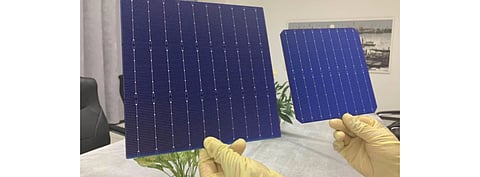 Having achieved 25.2% efficiency for its mass production technology HJT solar cells, GS-Solar said it reduced silver paste consumption per cell to 120 mg thus bringing down the cost of producing a cell by 8% to 12%. (Photo Credit: GS-Solar)