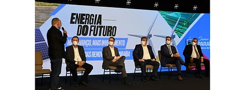 Brazilian state Paraiba has big solar investment coming in, in the form of a small solar panel fab by Balfar Solar and a 1.6 GW solar power plant complex by Rio Alto, said state Governor João Azevêdo (seated 3rd from left). (Photo Credit: Servico de Informacao Ao Cidadao)