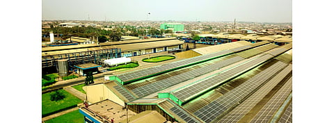With the help of solar power from a 663.6 kW PV facility installed by CrossBoundary, Nigerian Breweries is looking at lowering its electricity costs and its carbon emissions. (Photo Credit: CrossBoundary)