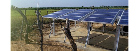 With Rockefeller Foundation pledging $150 million capital into the partnership with World Bank Group's IFC, the duo plans to unlock $2 billion worth of private investment into distributed renewable energy solutions in Sub-Saharan countries to begin with. Pictured are solar panels on a farm in Mali. (Photo Credit: Curt Carnemark/World Bank)