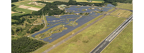 Having achieved its target of 1 GW solar development portfolio 6 months ahead of schedule, Swedish solar power company Helios Nordic Energy now aims to grow to 2 GW by the end of 2022. (Illustrative Photo; Photo Credit: Aerovista Luchtfotografie/Shutterstock.com)