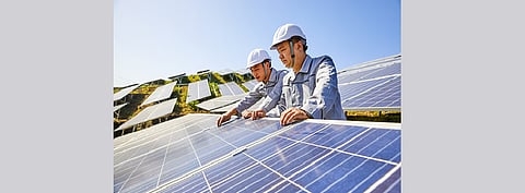 As per the electricity industry statistics released by the National Energy Administration of China for the period January to August 2021, there has been a 24.6% increase in the installed capacity of solar power generation. The current solar capacity stood at 280 GW. (Illustrative Photo; Photo Credit: Jenson/Shutterstock.com)
