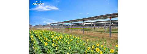 The Al Dhafra PV2 Solar Power Project in Abu Dhabi is being developed as one of the largest of its kind project in the Middle East, and Arctech Solar will supply its trackers for the same. Pictured is a 575 MW project in China for which Arctech has supplied its Sky Smart II trackers. (Photo Credit: Arctech Solar)