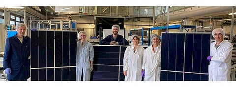 The French CEA-INES team says the 21.41% efficiency result places its shingled HJT modules in the top 5 on the scale of industrial HJT modules of same density type, globally. (Photo Credit: CEA-INES)