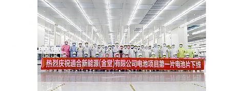 As Tonghe rolls off the assembly line the first cell of its 15 GW high-efficiency cell production project, the company said it is all set to use the most advanced industrial 5G communication technology for the project.  (Photo Credit: Tonghe)