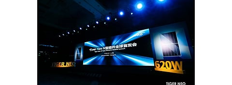 In its Tiger module range, JinkoSolar has come out with yet another offering called Tiger Neo modules with up to 620W power output. (Photo Credit: JinkoSolar Holding Co., Ltd.)