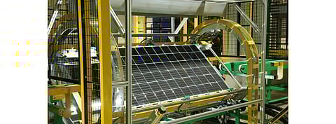 Enel's 200 MW HJT cell/module facility in Catania, Italy uses Meyer Burger equipment to produce HJT solar modules. With EU funding, it will be able to scale it up to 3 GW annually. (Photo Credit: Enel Green Power)