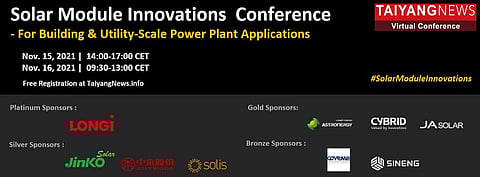 TaiyangNews Virtual Conference on Solar Module Innovations 2021, which will take place from 15-16 November, 2021, will dwell deep into developments and improvements of solar panels and process materials - and has several leading module manufacturers from China presenting. (Photo Credit: TaiyangNews)