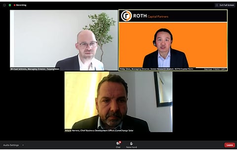 As Nextracker enters a new period of growth with its parent Flex planning to spin-off the tracker maker, the company has hired rival GameChange Solar’s Arturo Herrero as its senior VP for Europe and Latam. Herrero participated in TaiyangNews’ Solar Trackers conference in April 2021 with Philip Shen of Roth Capital Partners in a panel discussion. (Photo Credit: Nextracker Inc.)