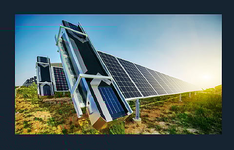 Robotic solar panel cleaning solutions company Ecoppia’s first ever 400 MW hybrid project with Azure Power features its full product suit – the E4, the T4 as well as Ecoppia’s latest addition - the Ecoppia H4 - powered by the patented Helix Technology. (Illustrative Photo; Photo Credit: Jenson/ Shutterstock.com)