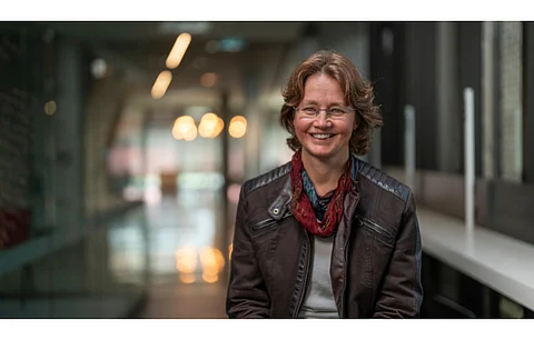 Professor Kylie Catchpole (in the picture) believes the efficiency improvement to 22.6% along with the method used can help take perovskites to commercialization with a cheaper process. (Photo Credit: Jamie Kidston/ANU)