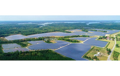 After a 48 MW solar module supply, CCR has now contracted Maxeon for its high efficiency shingled bifacial Performance line solar modules worth 315 MW. Pictured is a 75 MW CCR project in North Carolina. (Photo Credit: Cypress Creek Renewables, LLC)