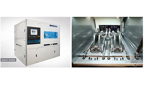 Missed the spot: While APCVD is also a wraparound-free process, the technology has somehow escaped the attention of TOPCon makers. (Source: Schmid)