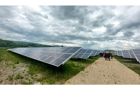 CNR plans to deploy an additional 1 GW solar in Rhône Valley of France through distributed solar installations. Pictured is a 3.8 MW ground mounted solar power plant of CNR n Ain in Virginin. (Photo Credit: CNR)