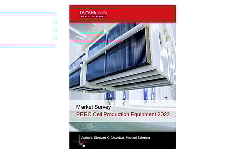 In this first TaiyangNews Market Survey on PERC Cell Production Equipment Survey 2022, we provide details on equipment needed to produce the industry’s dominant solar cell technology today.