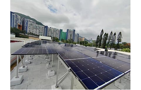 The 150 kW project (in the picture), using SPIC’s bifacial ANDROMEDA 2.0 IBC solar modules, has come up in Hong Kong’s Shamshuipo District. (Photo Credit: SPIC)