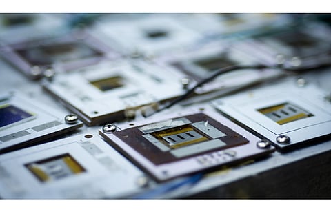 Princeton Engineering researchers developed accelerated aging and testing process for perovskite solar cells which they call a major step toward the commercialization of advanced solar cells. (Photo Credit: Bumper DeJesus)