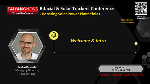 Here is the line-up of the Speakers for Day 2 of TaiyangNews Bifacial & Solar Tracker #VirtualConference – Boosting Solar Power Plant Yields. For Free Registration, you can scan the QR Code provided on this picture above or click on the link given in the story below. (Photo Credit: TaiyangNews)