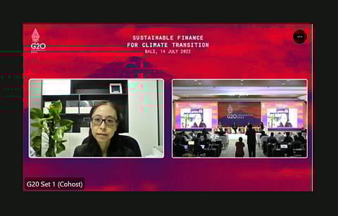 JinkoSolar represented the photovoltaic industry at the G20 Finance Ministers and Central Bank Governors Seminar on Climate Transformation and Sustainable Financing and stressed on the importance of high-return innovative and sustainable projects to achieve sustainable financing. (Photo Credit: JinkoSolar)