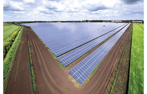 The co-development partnership of 500 MW solar PV capacity in Germany is being touted by the partners Q ENERGY and ENVIRIA as one of the largest merchant solar projects deals in the country. Pictured is Q ENERGY’s Stowbridge Solar Park in the UK. (Photo Credit: Q ENERGY Solutions SE)