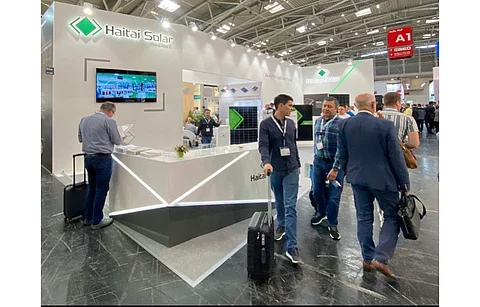 Haitai Solar issued 53.82 million shares priced at RMB 9.05 each to go public, and plans to invest proceeds into expanding its module production capacity. (Photo Credit: Haitai Solar)