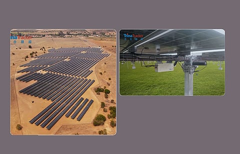 Trina SuperTrack global orders touch 1 GW. With 25 years’ experience in solar module R&D and project development, Trina has developed technologies of bifacial model and mini-shading model. Combined with STA and SBA algorithm, Trina is able to increase power generation by up to 8%, compared with standard solar tracking system. (Photo Credit: Trina)