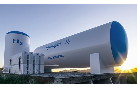 Hive Energy’s Blue Sky 300 will be building a solar powered green hydrogen project in Greece with capacity to produce 16 tons a day. (Illustrative Photo; Photo Credit: Audio und Werbung/Shutterstock.com)