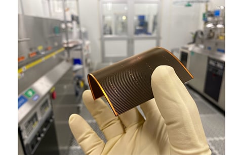 Having originated as Regher Solar in ASU, Solestial has now raised $10 million from a host of investors to accelerate its plans to ramp up production of ultra-thin silicon solar panels for space. (Photo Credit: Solestial)