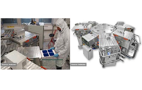 Depositing on both sides: INDEOtec has developed a new technology to apply amorphous silicon layers on both sides of the wafer in a single commercial production tool, a concept it is so far is offering with the above R&D tool, Octopus II.(Source: Indeotec)