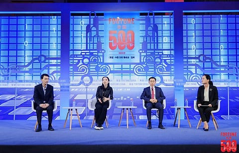 Speaking at the 2022 Fortune China 500 Summit, Vice President JinkoSolar, Qian Jing, discussed dual carbon goal and also shared views on the challenges of new power systems and energy storage. (Photo Credit: JinkoSolar)