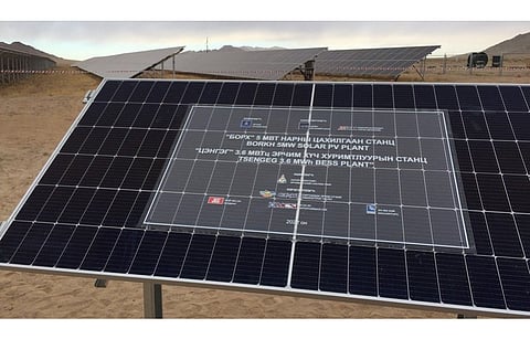 The hybrid solar and storage system in Mongolia (in the picture) is supported by the ADB under its Upscaling Renewable Energy Sector Program. (Photo Credit: Asian Development Bank)