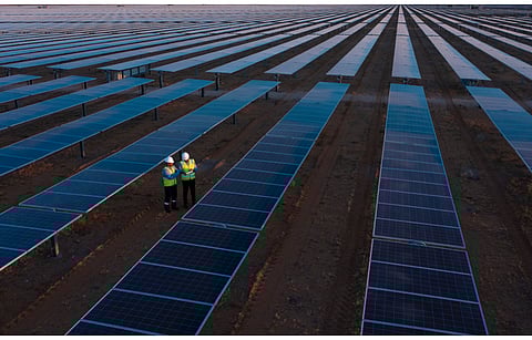Pictured is Sakaka PV IPP project of ACWA Power in Saudi Arabia. It has now announced the company’s 6th solar energy facility in the country with 2.06 GW capacity. (Photo Credit: ACWA Power)