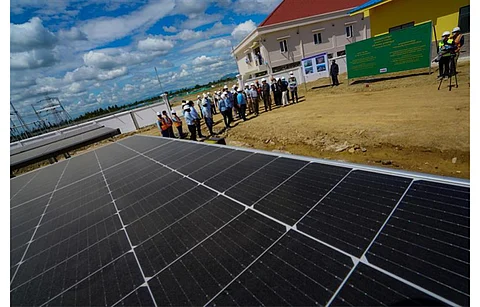 Cambodia’s 100 MW National Solar Park, of which 60 MW is now connected to the grid (in the picture), helps the country demonstrate the potential to develop large scale solar in a cost-effective manner, said the ADB. (Photo Credit: Asian Development Bank)