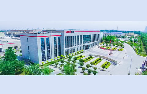 LONGI’s 14 GW monocrystalline module facility spread across 503 mu in Wangdian Town and consisting of 19 high-efficiency cell module production lines has been put into operation. (File Picture; Photo Credit: LONGi)