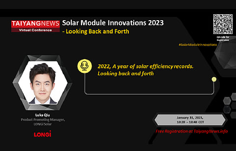 To listen to LONGi speak at the TaiyangNews Virtual Conference, you can register for free by scanning the QR code seen in the image above. Do join as this promises to be an interesting event. (Photo Credit: TaiyangNews)