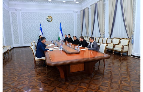Jiangxi LDK Solar met Fergana Governor Khairullo Bozorov recently (in the picture) to discuss plans for a solar panel fab in the Uzbek region. (Photo Credit: Municipality of Fergana, Uzbekistan)